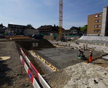 Betonieren der Bodenplatte Haus 2 Juni 2017